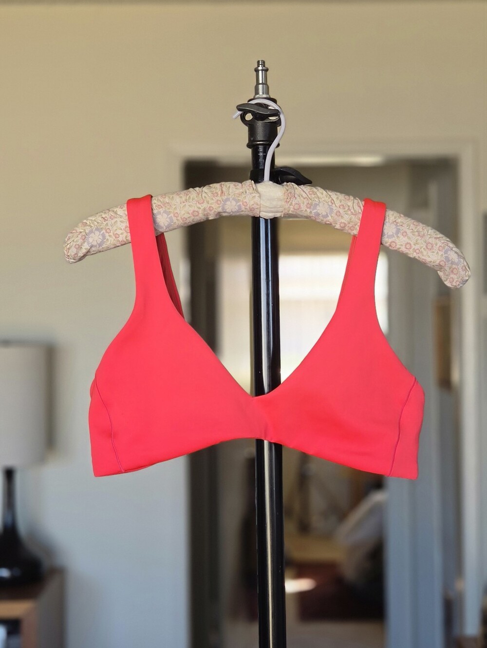 Left On Friday Plunge Bikini Top - Neon Red
